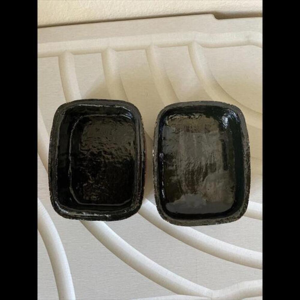 hand painted floral black lacquer Trinket Box 5”x4” - Picture 7 of 8